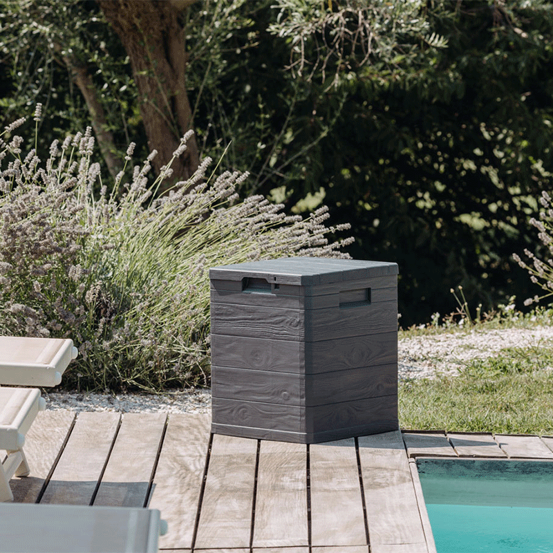 Coffre de jardin WOODY - 90L - Anthracite - Image 1