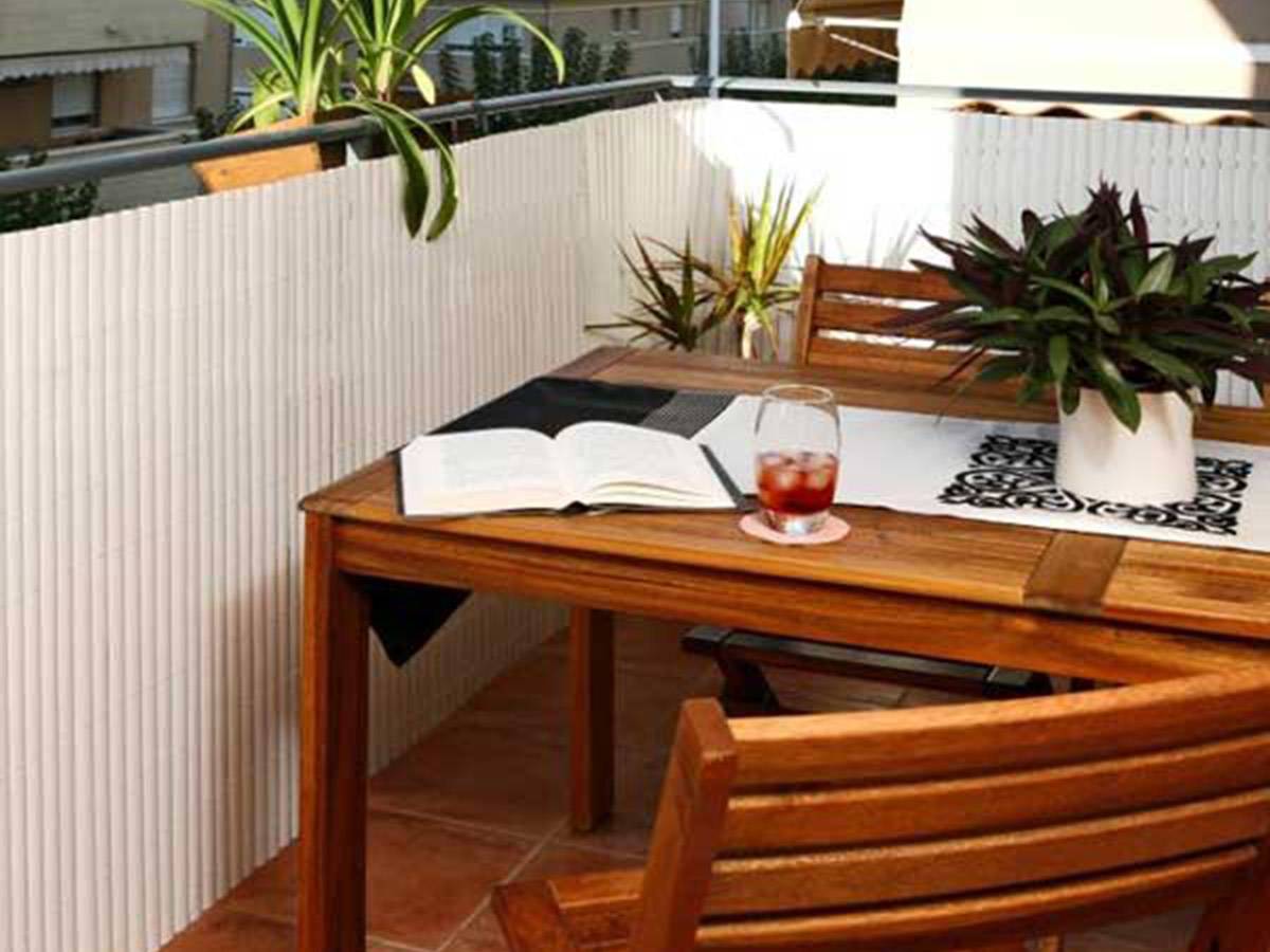 Jardideco - Canisse PVC double face Blanc 6 m - 2 rouleaux de 3 x 1,80 m - Jardideco - Imagen 2