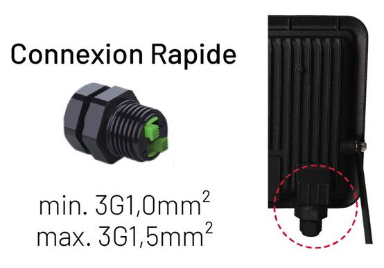 Arlux Lighting - Projecteur mural KREON 2 - IP65, 10W, 4000K, 1000lm, Noir Arlux Lighting - Image 2
