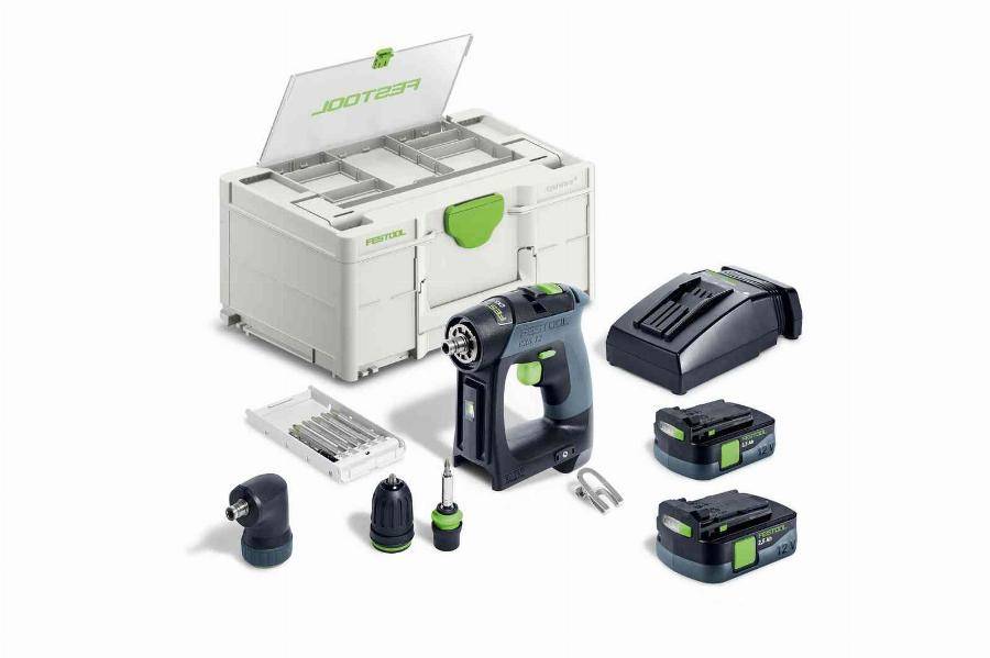 Perceuse visseuse sans fil CXS 12 2,5-Set - FESTOOL - avec 2 batteries 10.8v 2.5Ah - chargeur - accessoires - systainer - 576865 - Image 1