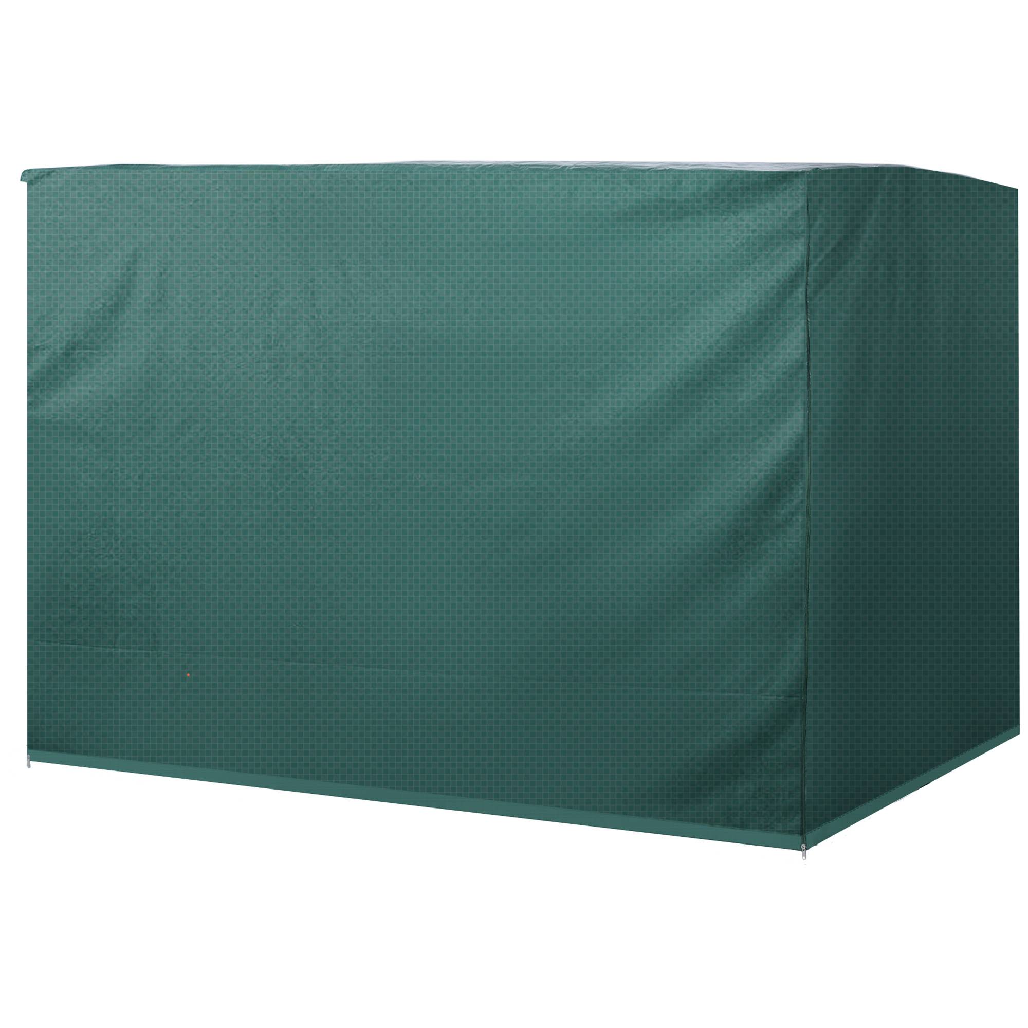 Housse de Balancelle 3 Places Polyéthylène Jardin Imperméable Anti-UV Vert Foncé 215x155cm - ComfortXL Outdoor Living - Image 2