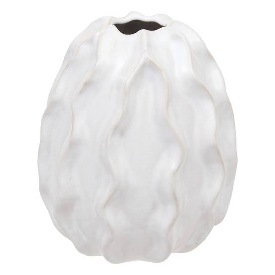 Atmosphera - Vase Sandri blanc H17cm - Atmosphera Créateur d'intérieur - Image 2
