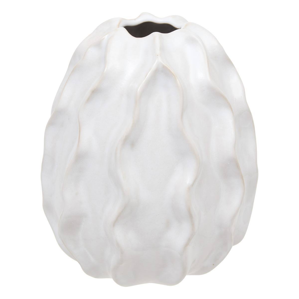 Atmosphera - Vase Sandri blanc H17cm - Atmosphera Créateur d'intérieur - Image 2