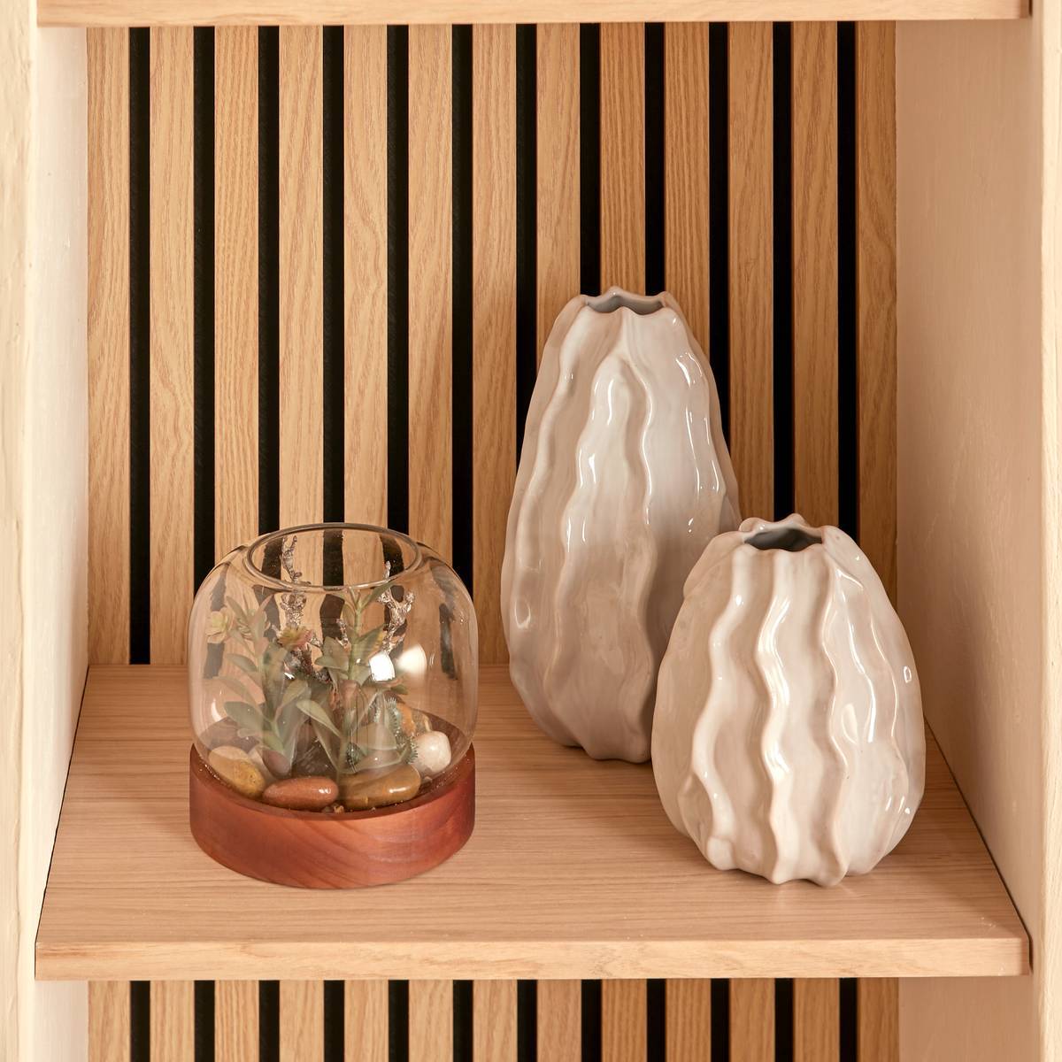 Atmosphera - Vase Sandri blanc H17cm - Atmosphera Créateur d'intérieur - Image 1