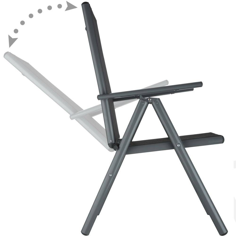 Helloshop26 - Salon de jardin aluminium 8 places gris foncé - Imagen 4