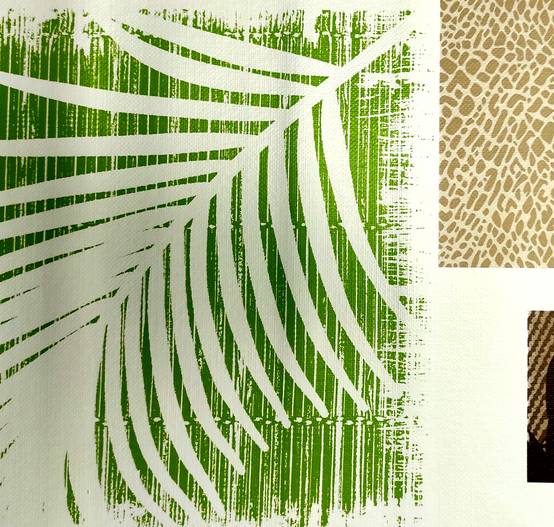 Nappe Composition PVC Base Polyester Anti-taches Palmier Vert Taille 140X140 CM - Imagen 2