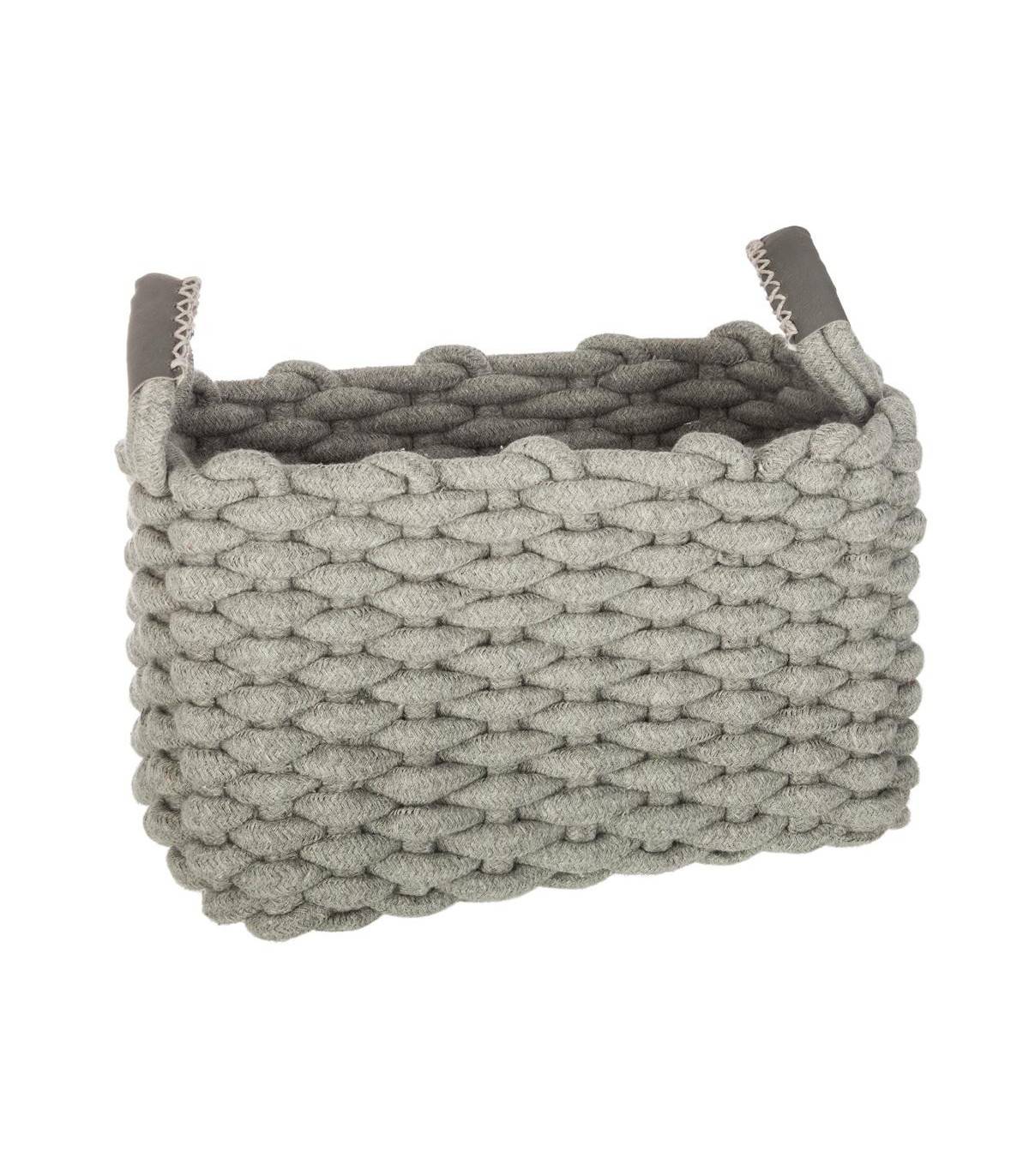 Set de 3 Paniers de rangement rectangle en Coton - Imagen 3