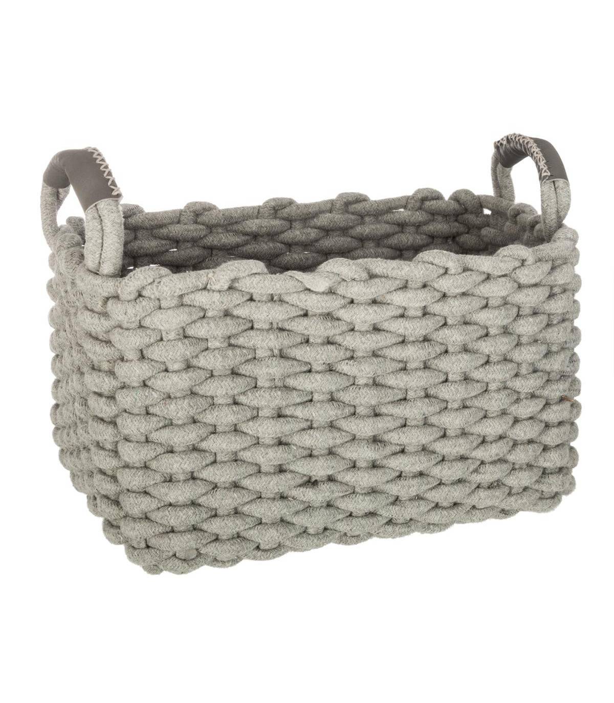 Set de 3 Paniers de rangement rectangle en Coton - Imagen 4