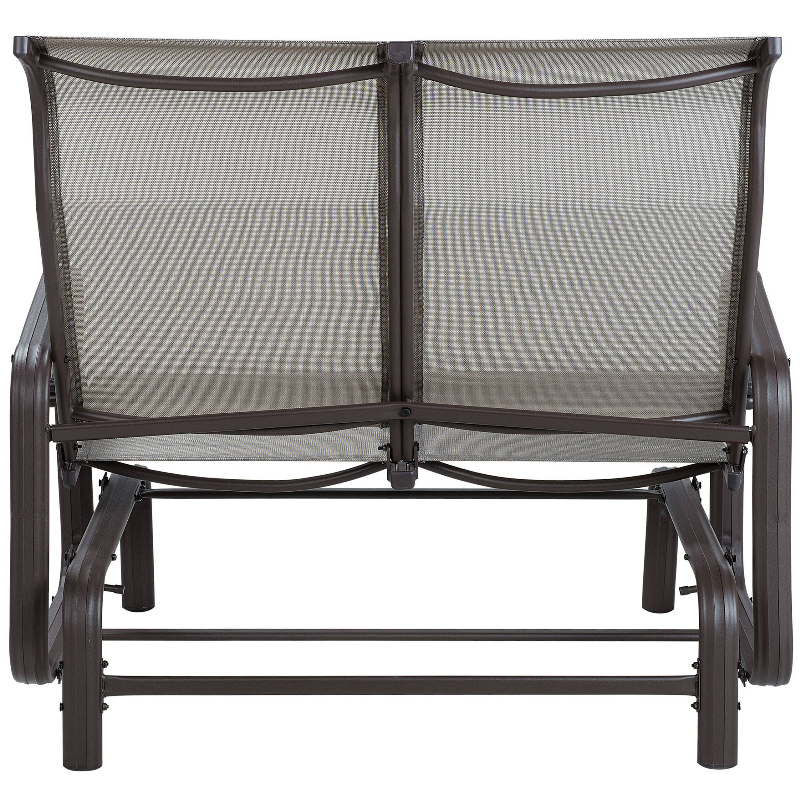 Beliani - Banc Aluminium Marron/gris BORGIO Beliani - Imagen 4