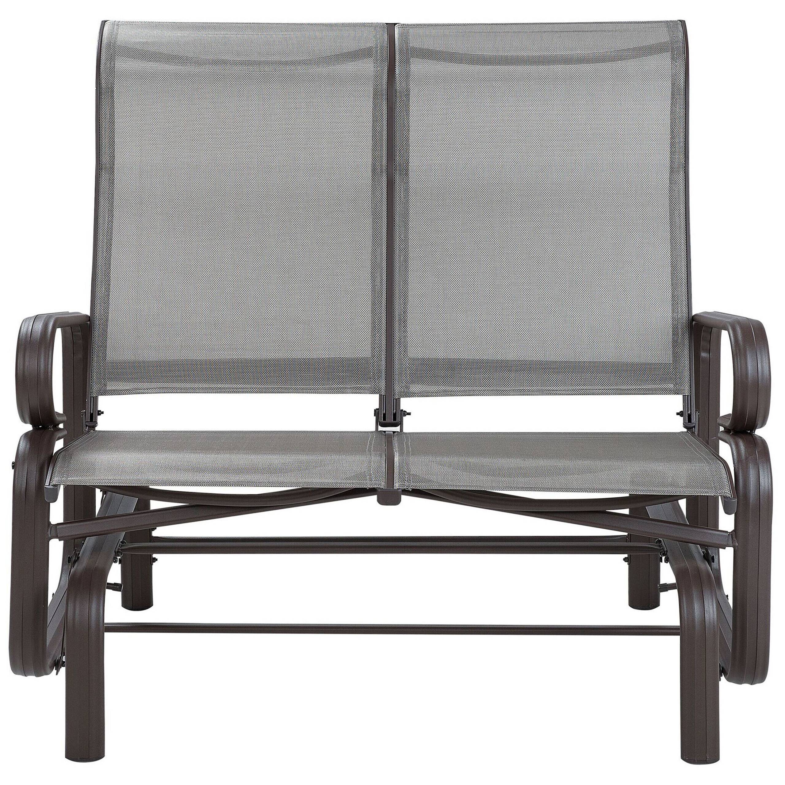 Beliani - Banc Aluminium Marron/gris BORGIO Beliani - Imagen 1