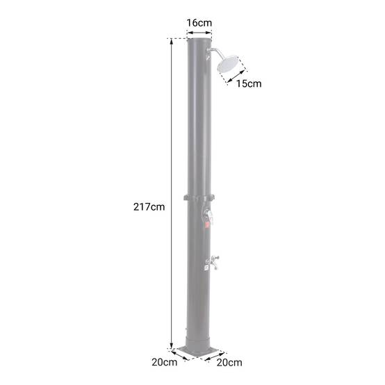 Happy Garden - Douche solaire FIDGI noire 35L - HAPPY GARDEN - Imagen 7