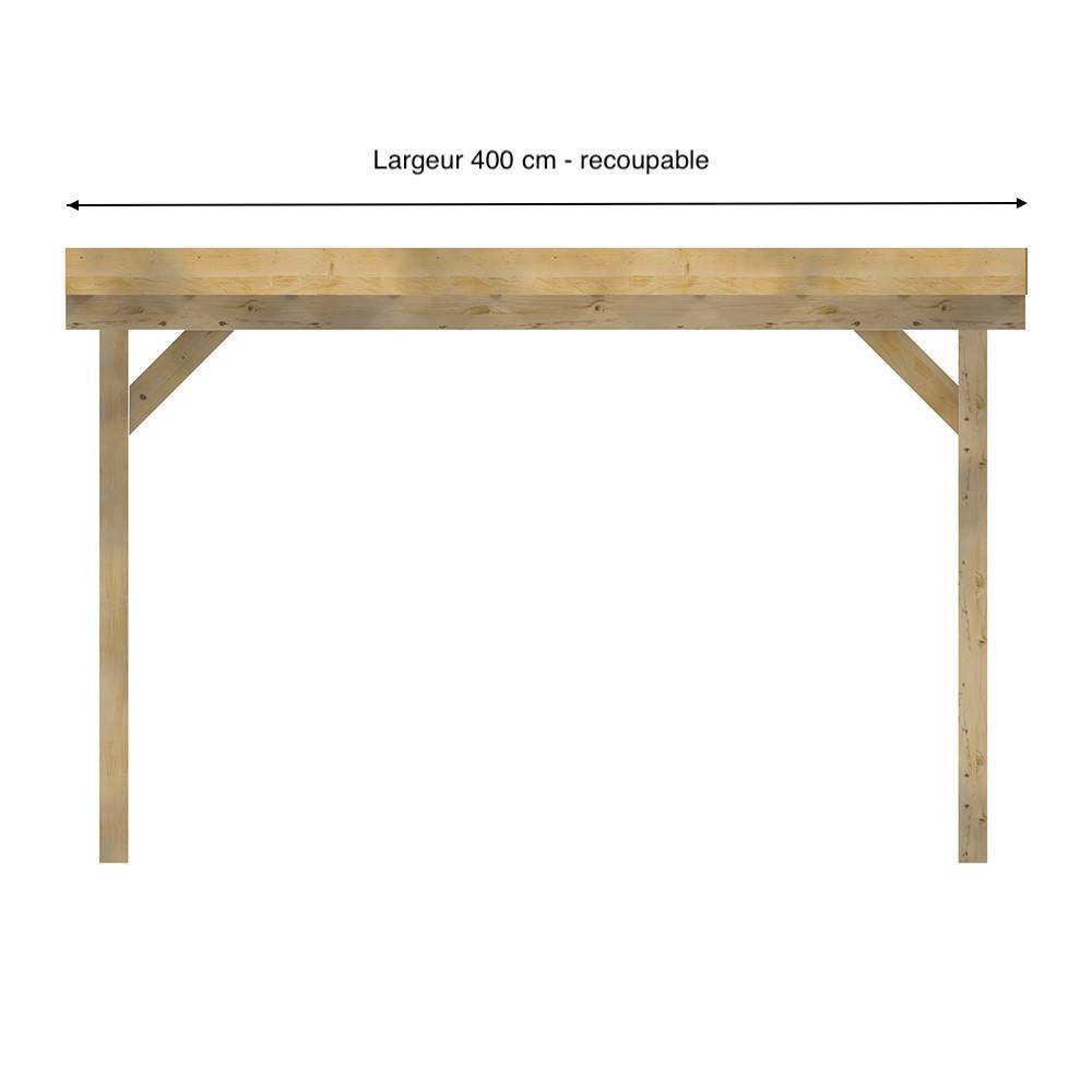 Structure Terrasse Bois Pilotis en Kit - 4x2,10m - 8,4m2 - Solives + Poteaux - Sapin Traité Autoclave - Personnalisable - Image 2