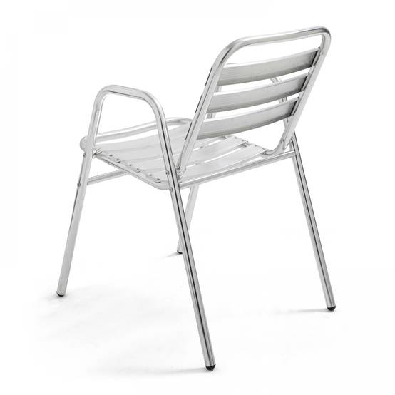 Oviala - Chaise de jardin empilable en aluminium gris clair Nothing Hill - Oviala - Image 2