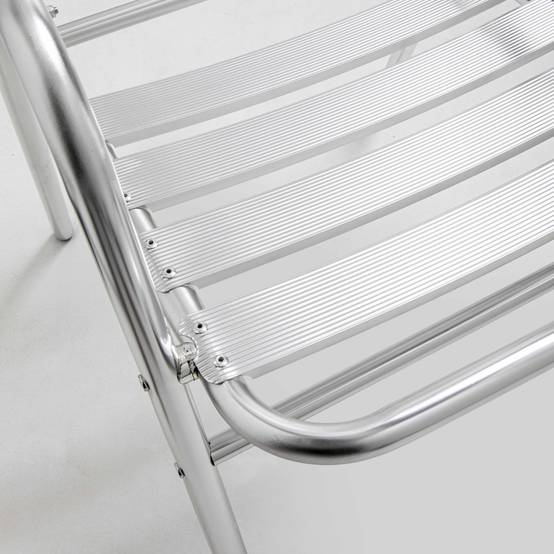Oviala - Chaise de jardin empilable en aluminium gris clair Nothing Hill - Oviala - Image 6