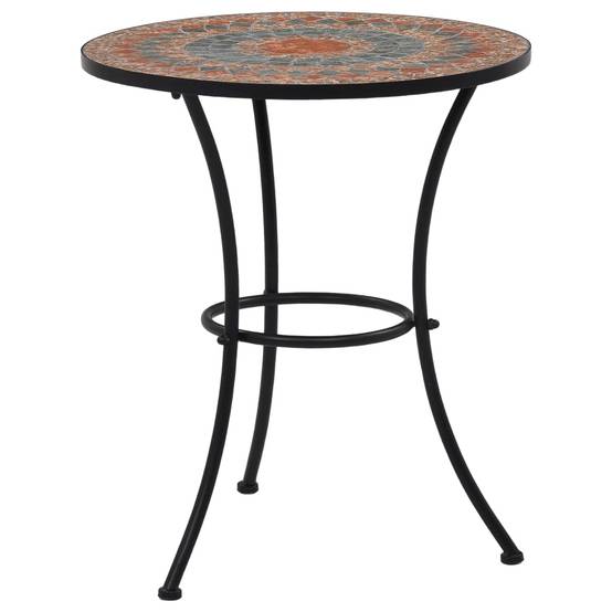 Ensemble de bistro 3 pcs | Mobilier d'extérieur mosaïque Carreau céramique Orange/Gris Maison Chic - Image 1