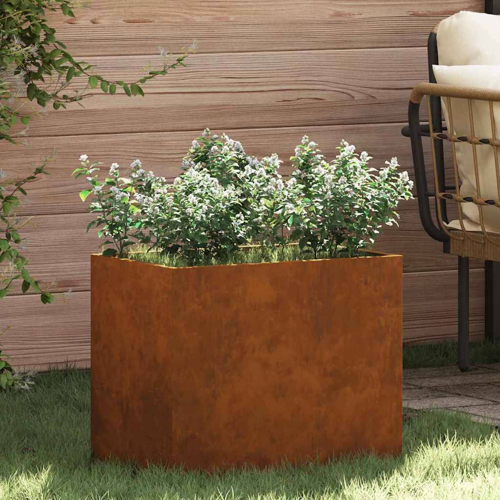 Maison Chic - Cache-pot, Pot De Fleurs Marron 50 x 32 x 40 cm Acier vieilli g400 - Image 2