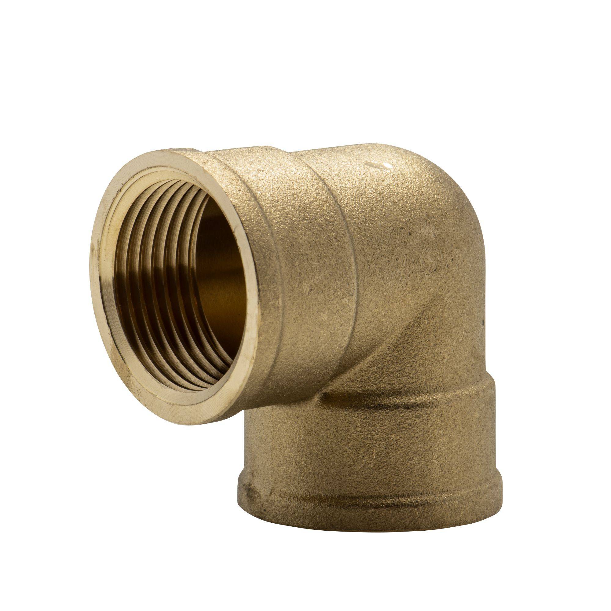 Raccord coude laiton femelle - femelle 1" - Image 1