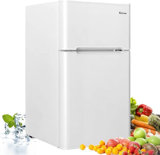 Réfrigérateur Congélateur 90 L(26L+64L) - Température de Refroidissement-49,5 x 48,5 x 86 cm, Blanc - Image 1