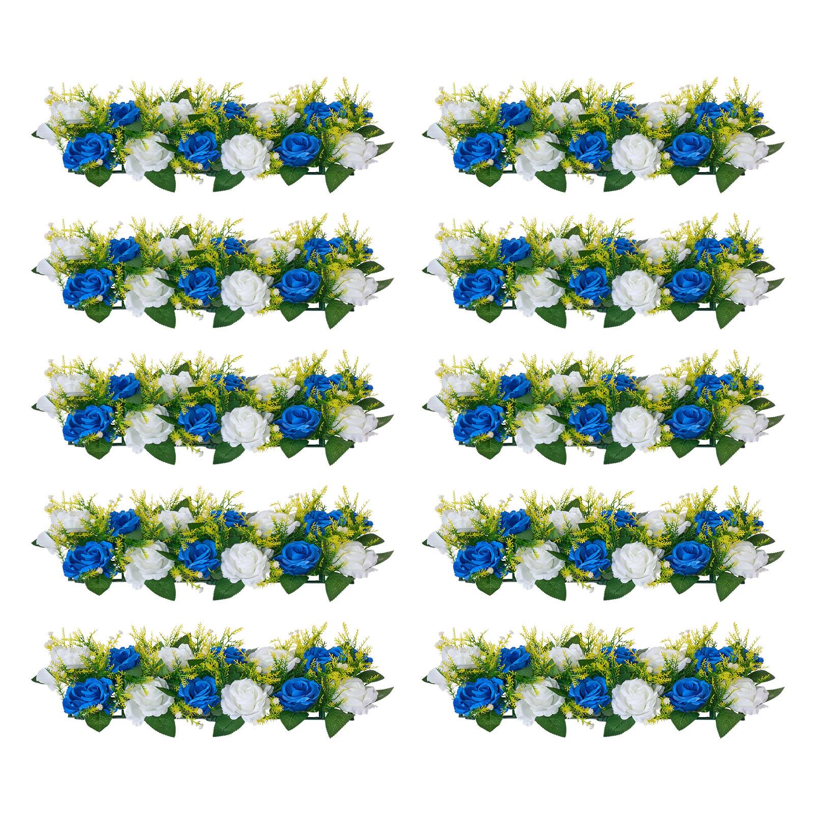 VEVOR Composition Florale Artificielle Linéaire Mariage Lot de 10 50x22x12 cm