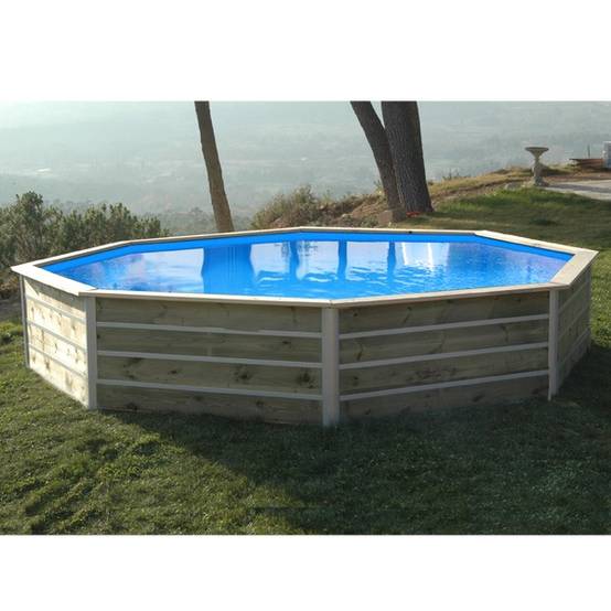 Water Clip - Piscine bois octogonale - 4,95 x 3,15 x H. 1,29 m SAINT BERNARD Water Clip - Image 1