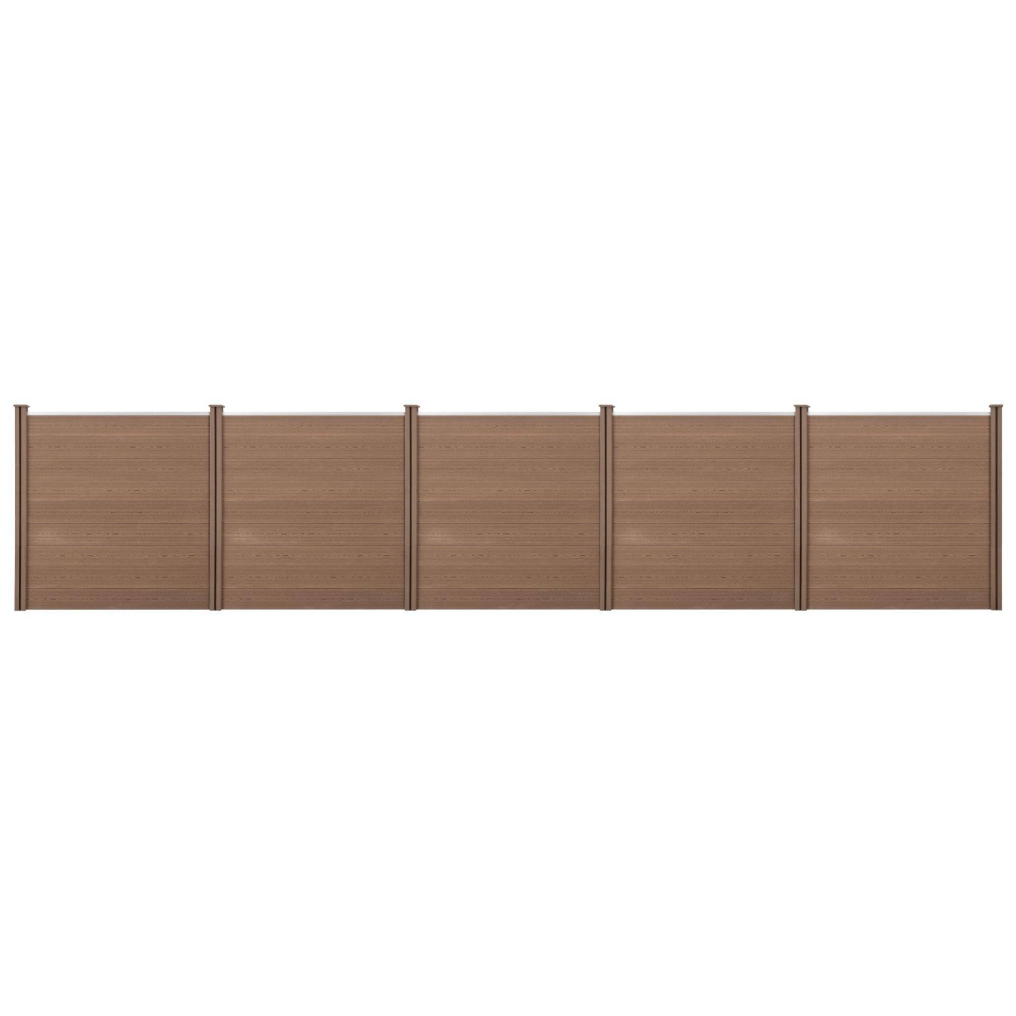 Helloshop26 - Clôture brise vue brise vent bois composite (wpc) brun 183 x 879 cm - Imagen 1
