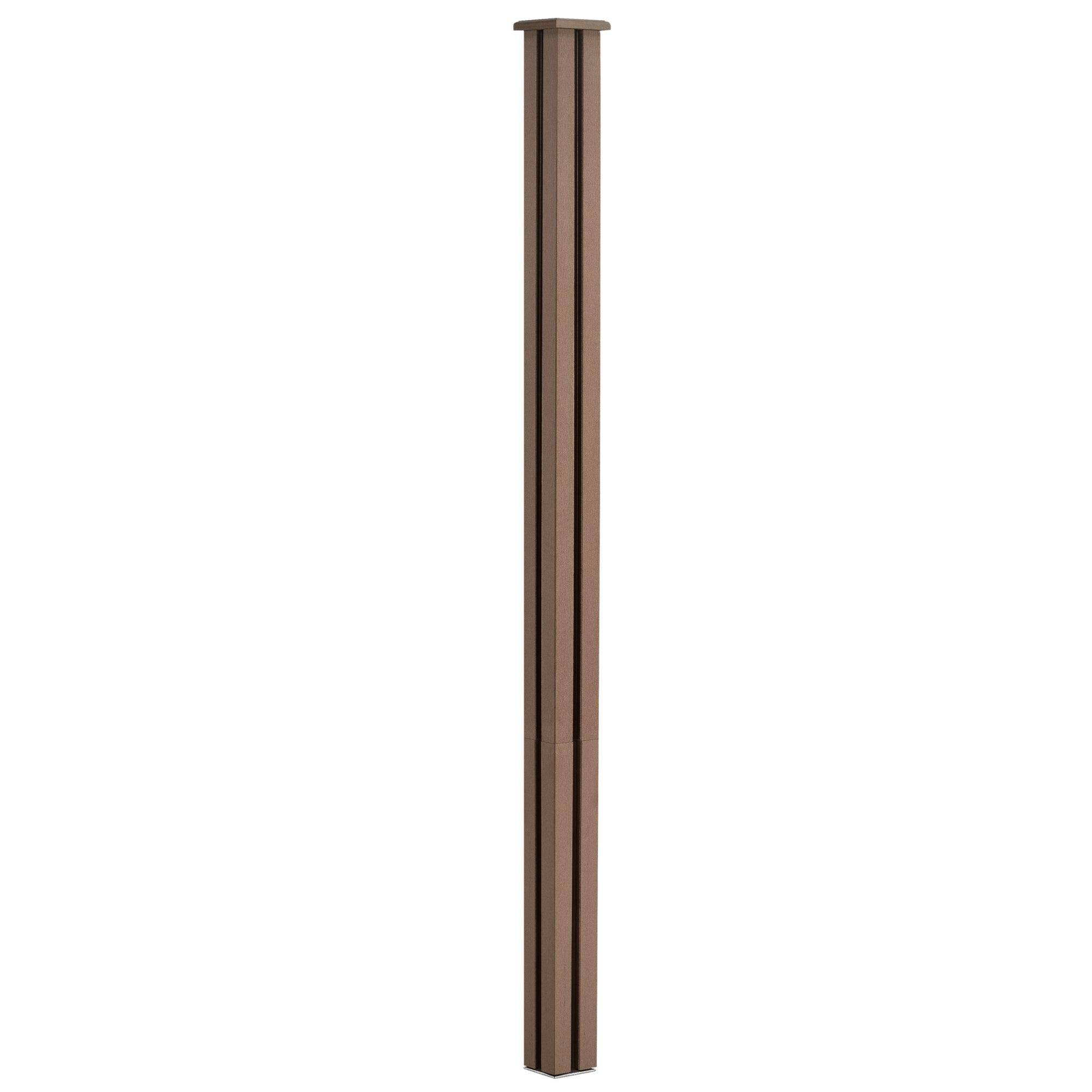 Helloshop26 - Clôture brise vue brise vent bois composite (wpc) brun 183 x 879 cm - Imagen 4