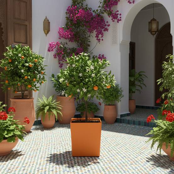 Pot de fleurs carré cubio h 50 cm-plast'up rotomoulage - Imagen 2