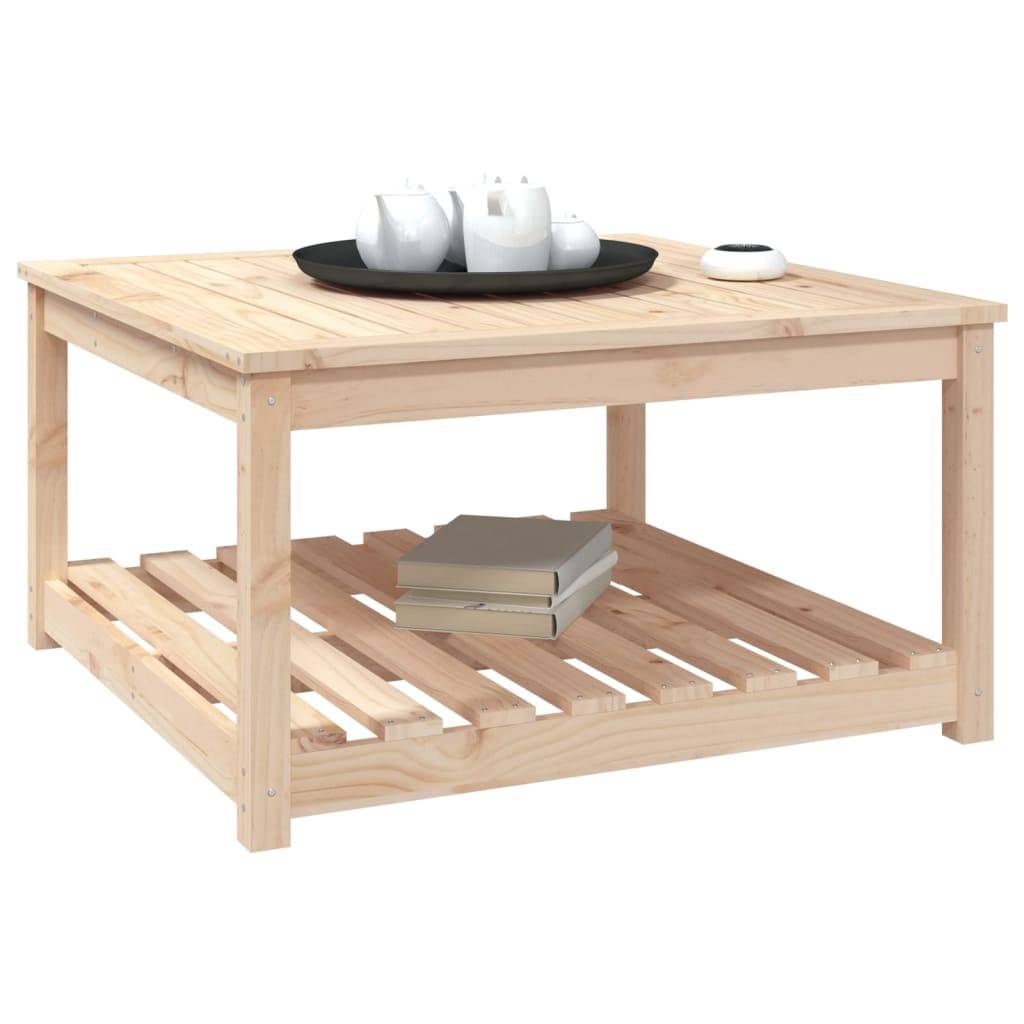 Table de jardin bois massif pin 82,5 x 82,5 x 45 cm, Poids :15.02kg - PANGIVO - Image 4