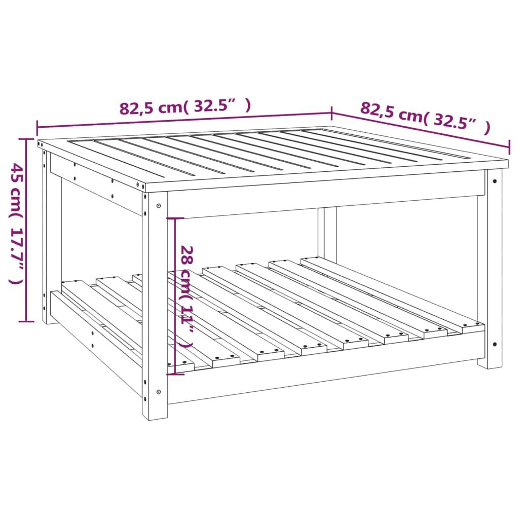 Table de jardin bois massif pin 82,5 x 82,5 x 45 cm, Poids :15.02kg - PANGIVO - Image 8