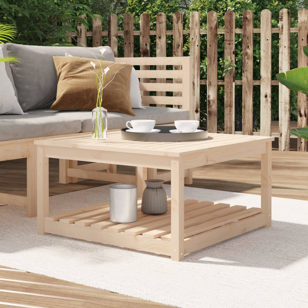 Table de jardin bois massif pin 82,5 x 82,5 x 45 cm, Poids :15.02kg - PANGIVO - Image 1