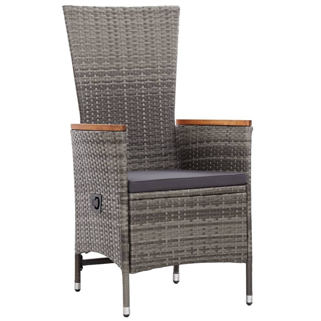 Vidaxl - Salon de jardin 7 pcs avec coussins Résine tressée Gris vidaXL 46039 - Imagen 7