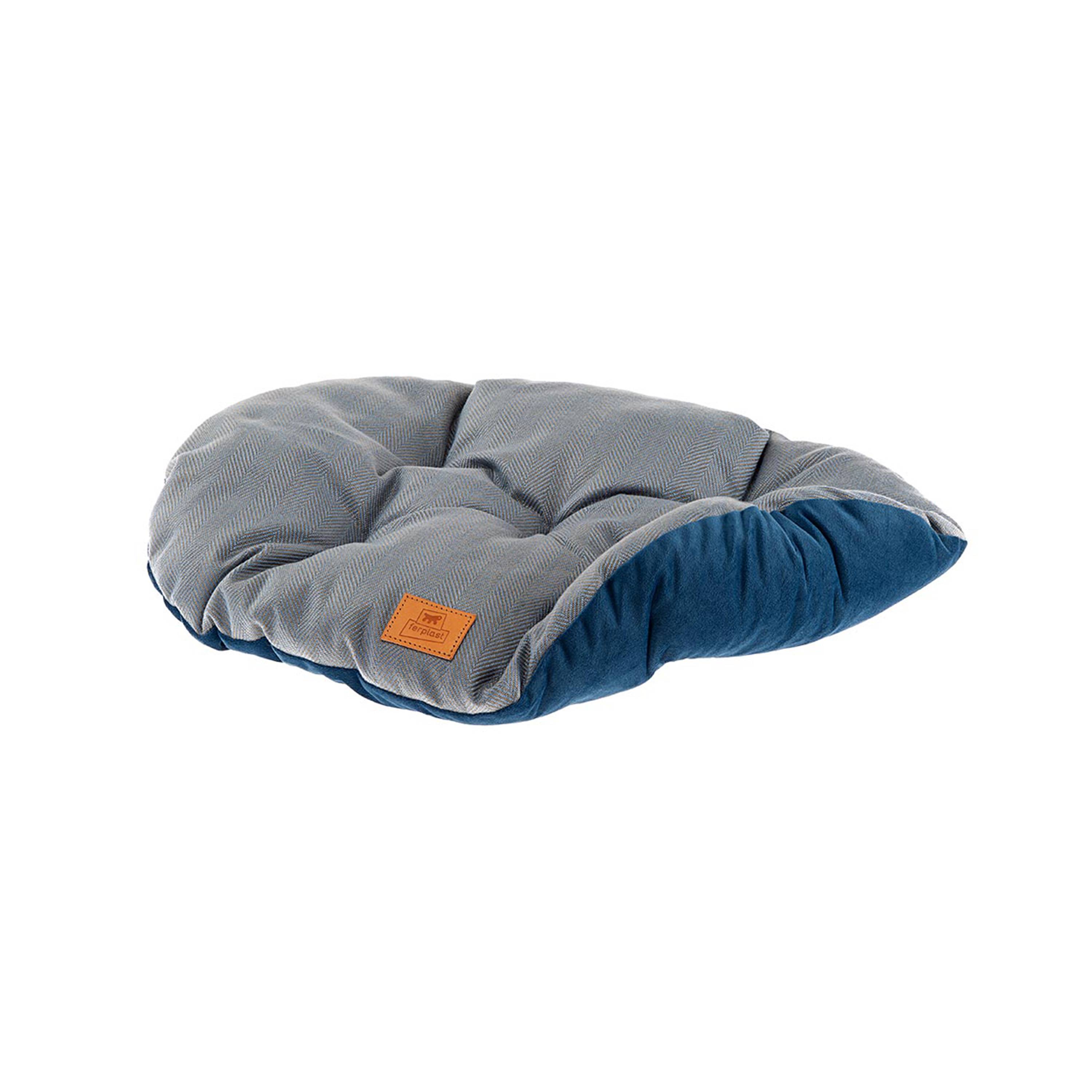 Ferplast - Coussin pour chiens et chats STUART 45/2, double-face, tweed, velours doux, lavable, Bleu - Imagen 7