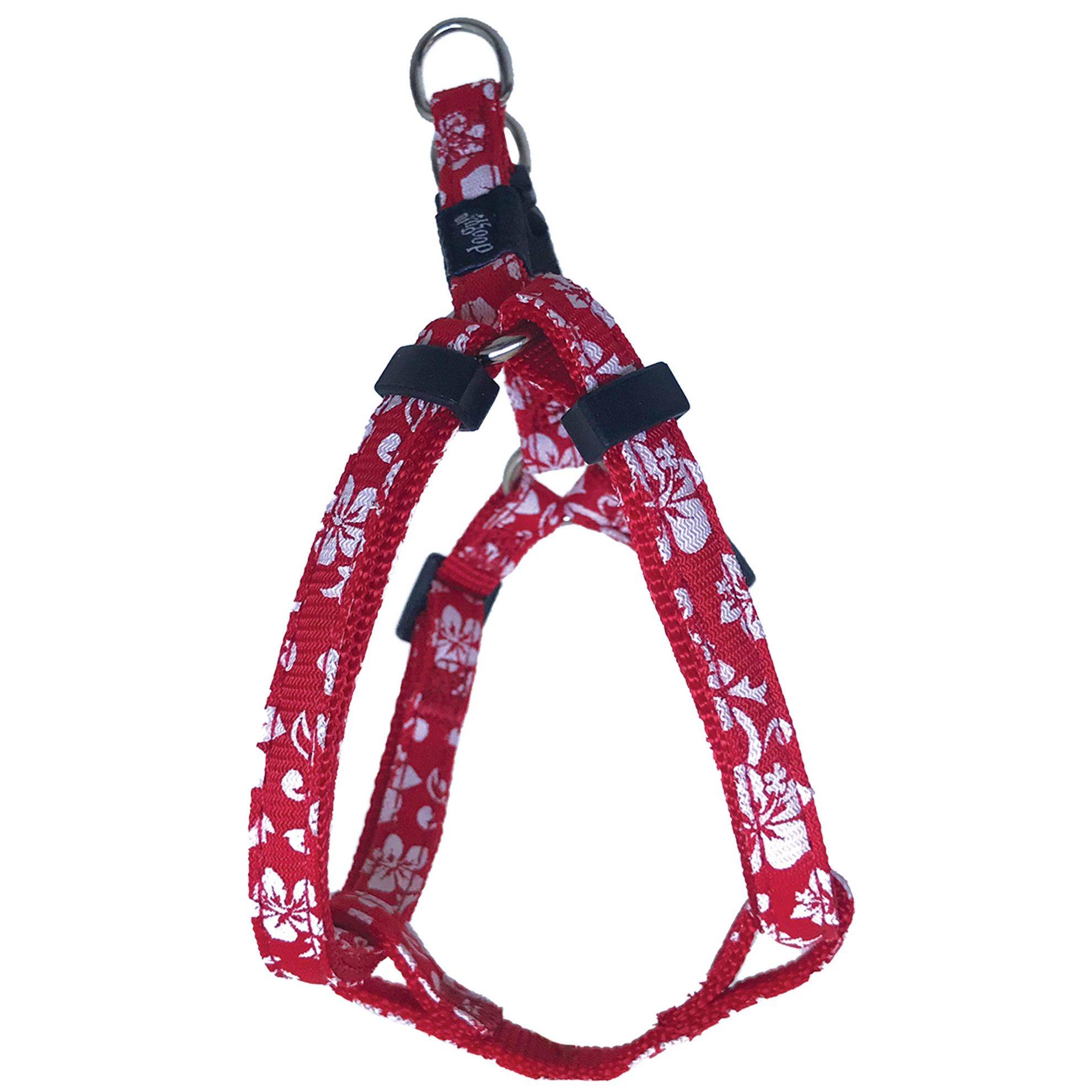 Harnais chien Tahiti nylon rouge Taille : S DOOGY CLASSIC