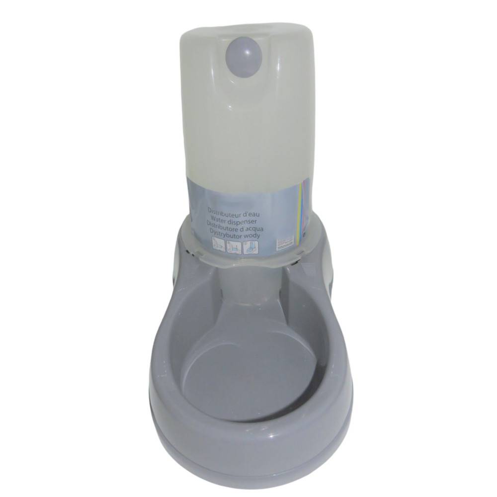 Distributeur d'eau 3.5 litres, gris en plastique, pour chien ou chat - Image 3