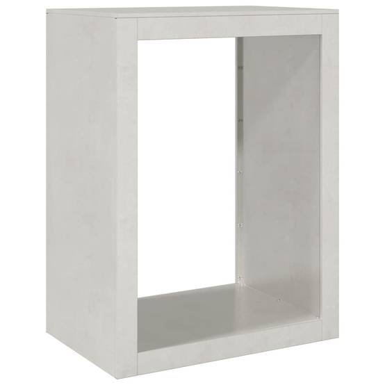 Porte bûches en acier inoxydable pour cheminée intérieur extérieur 80 cm – ComfortXL Outdoor Living - Image 2