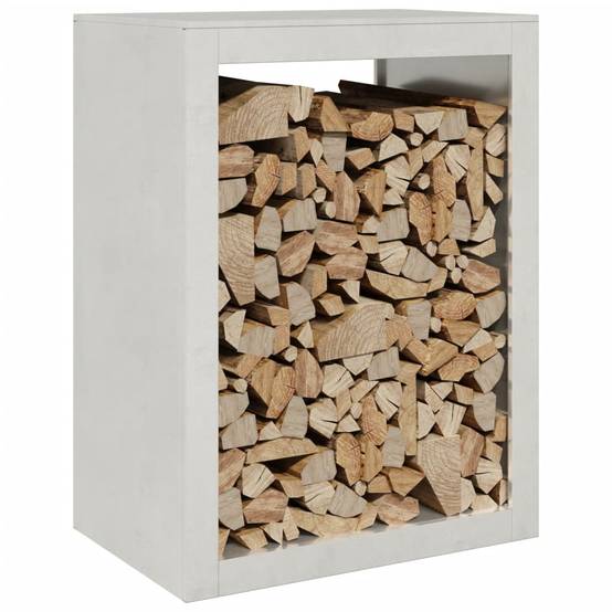 Porte bûches en acier inoxydable pour cheminée intérieur extérieur 80 cm – ComfortXL Outdoor Living - Image 3
