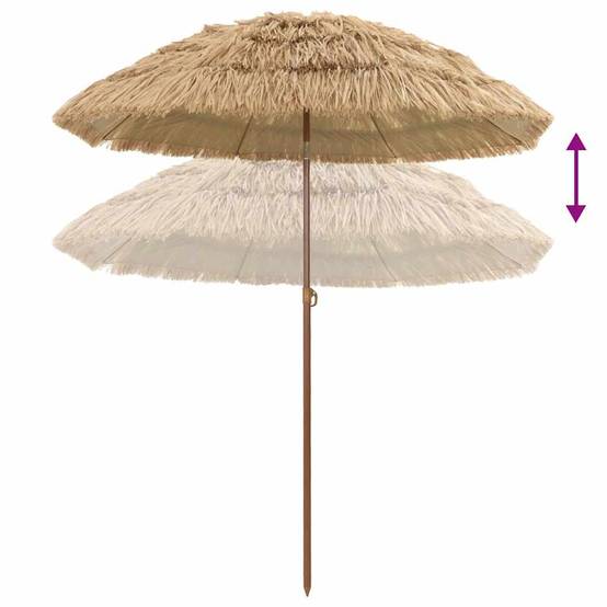 PANGIVO - Parasol de jardin naturel polypropylène polyester 160 x 160 x 196 cm - PANGIVO - Image 5
