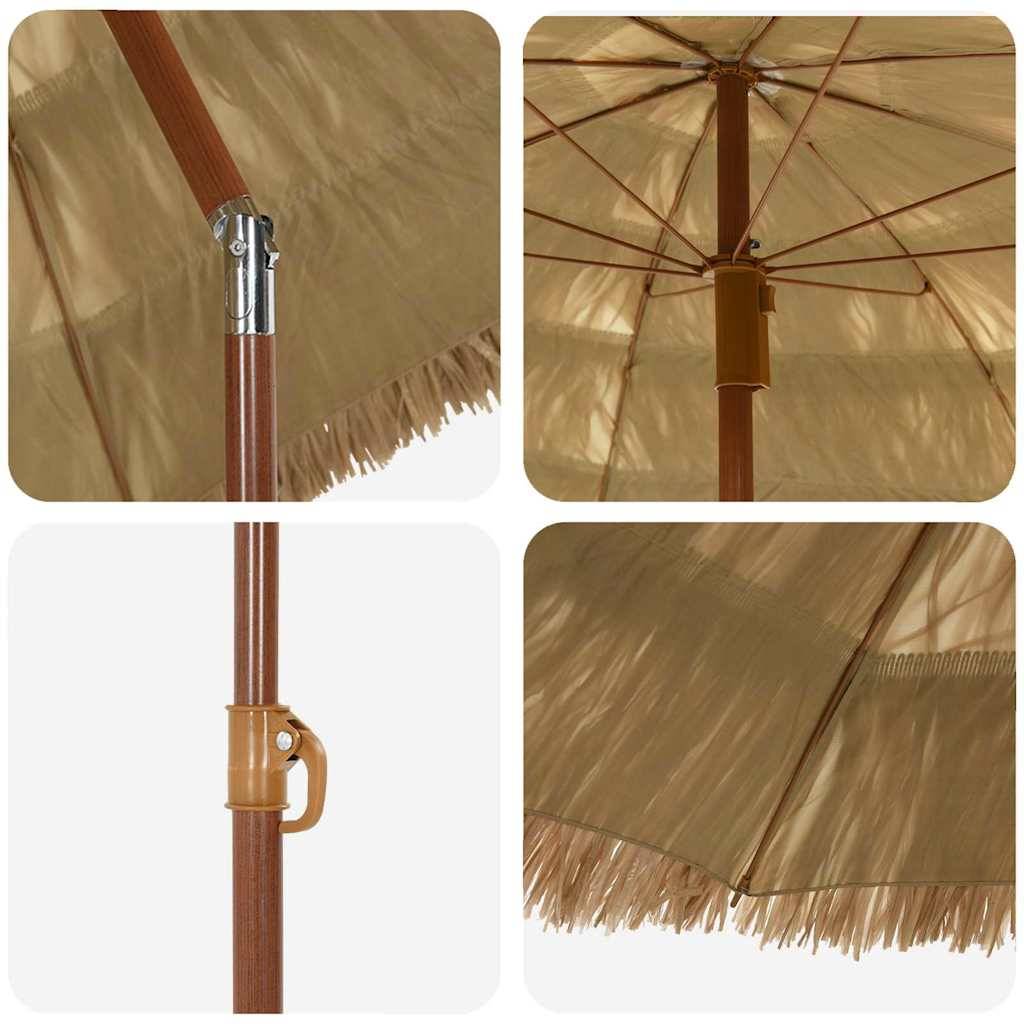 PANGIVO - Parasol de jardin naturel polypropylène polyester 160 x 160 x 196 cm - PANGIVO - Image 4