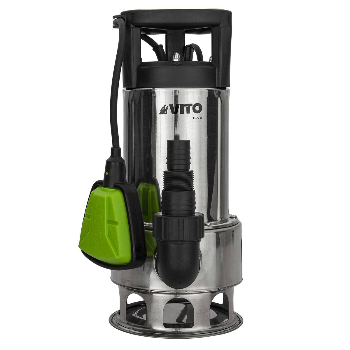 Pompe de relevage Eaux usées 1100W Corps INOX Pompe immergée Egouts Caves VITO - Imagen 1