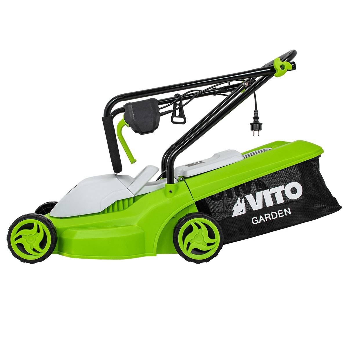 Tondeuse electrique 1200W Surface 300M2 Coupe 32 cm 3 Hauteur de coupe 20-65 mm Bac 30L VITO - Image 4