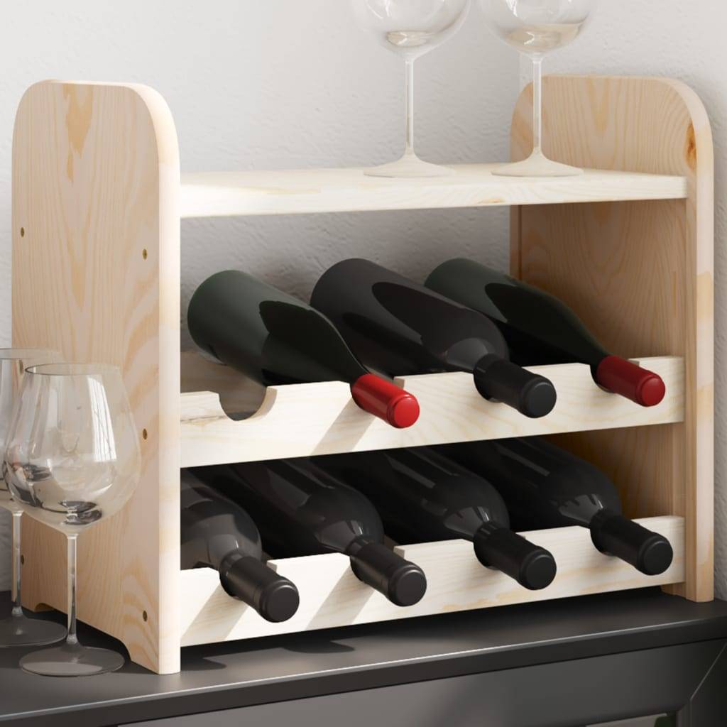 Autre - Casier à vin avec panneau supérieur 43x25x37 cm bois pin massif - Image 1