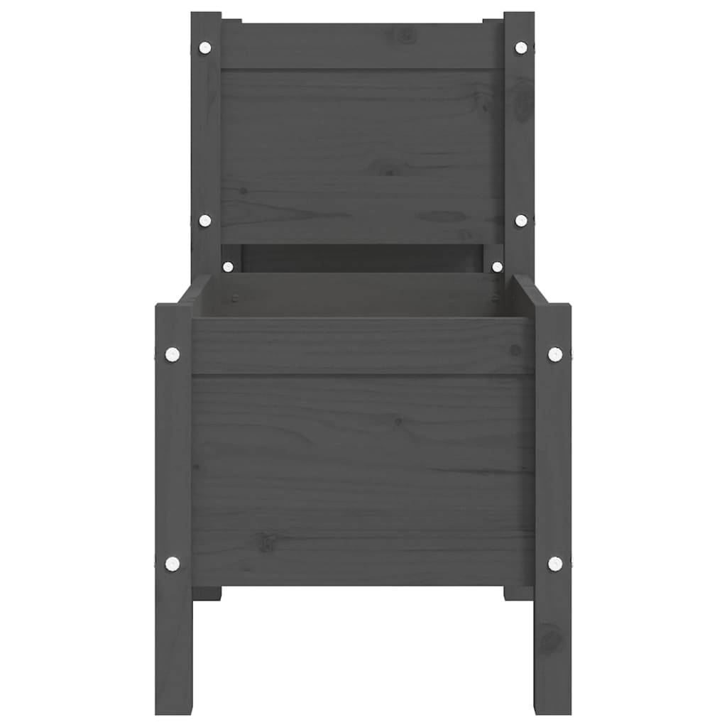 Maison Chic - Jardinière, Bac à fleurs, Pot de fleurs Gris 178,5x44x75 cm Bois massif de pin - Imagen 5