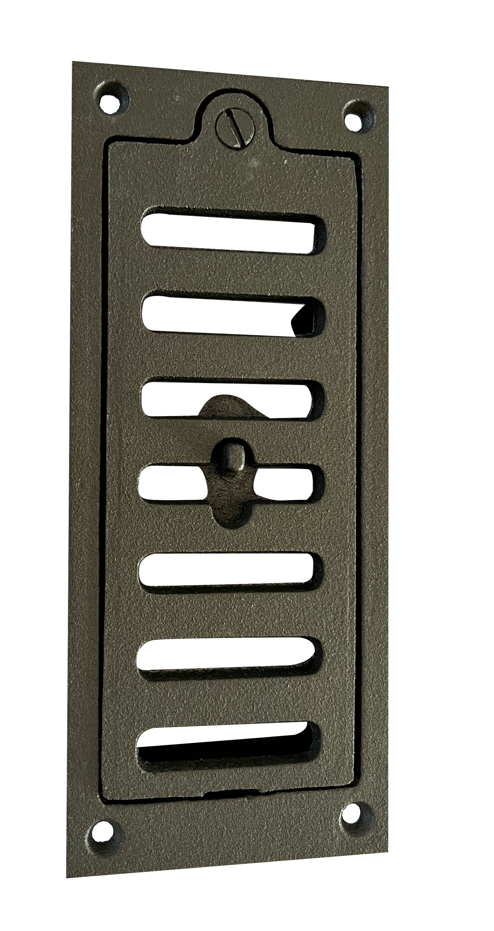 Grille d'arrivée d'air coulissante en fonte 18 cm X 7.5 cm, Dommartin - Imagen 2