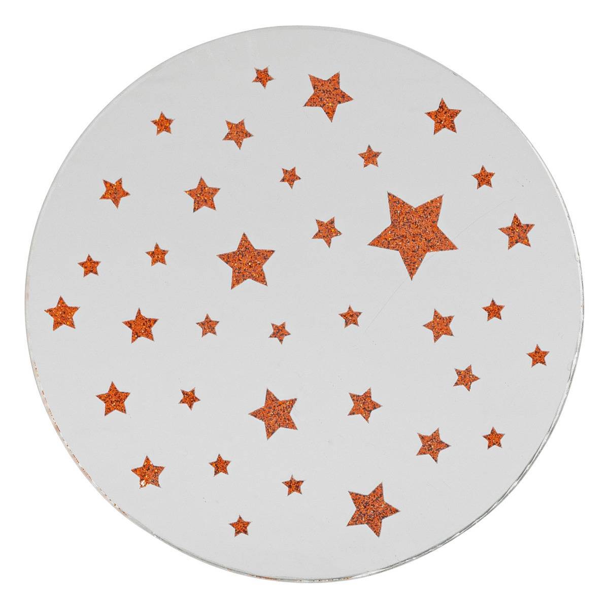Fééric Lights & Christmas - Plaque miroir étoiles D.10cm rouge - Feeric Lights & Christmas