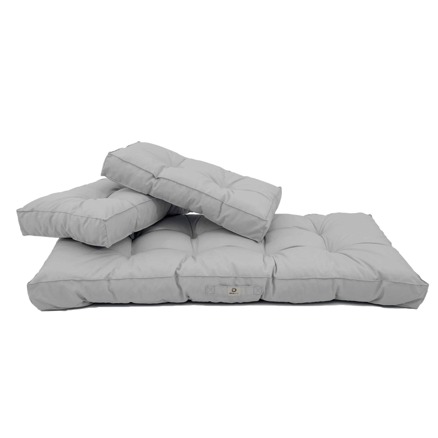 Coussins pour salon de jardin capitonné 100x50cm gris galet - Déco arts - Image 3