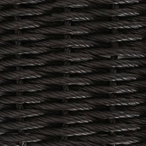 Lot de 4 chaises de jardin polyrotin noir et crème 61 x 58 x 83 cm - PANGIVO - Image 8