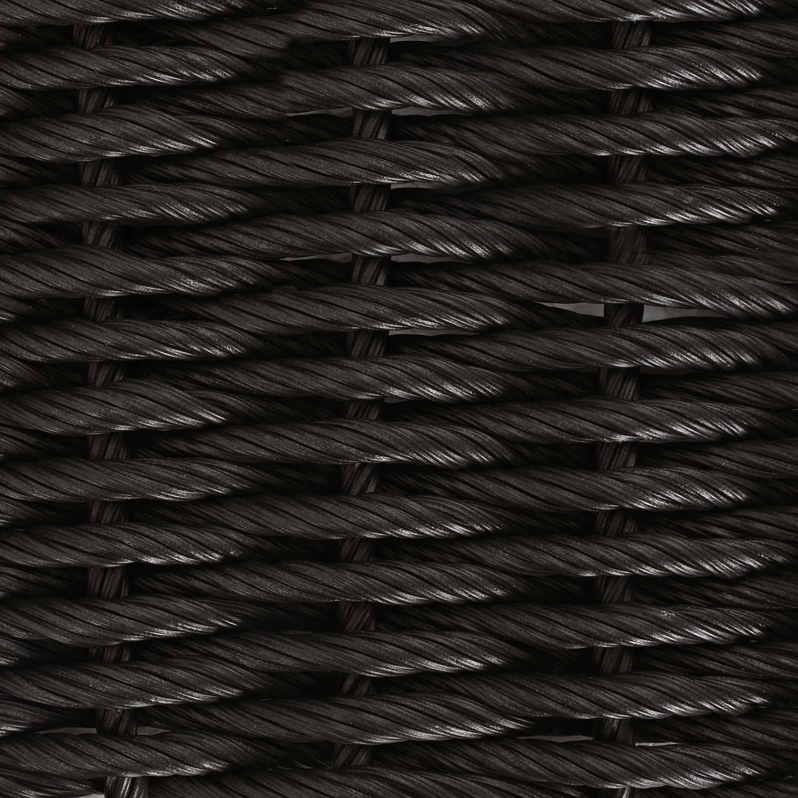 Lot de 4 chaises de jardin polyrotin noir et crème 61 x 58 x 83 cm - PANGIVO - Image 8