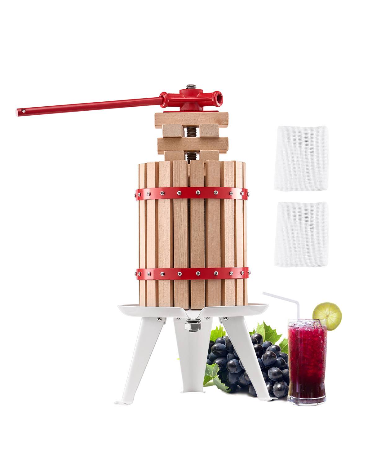Pressoir fruits manuel 6 L, bois massif. Presse-agrumes, pour raisin ...