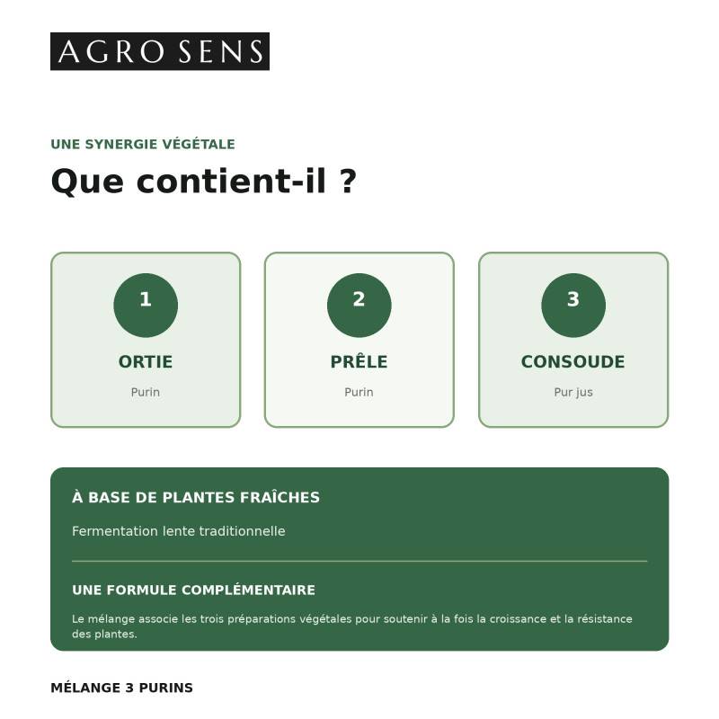 Mélange de 3 purins concentré, ortie, consoude et prêle - 1 Litre - Image 3