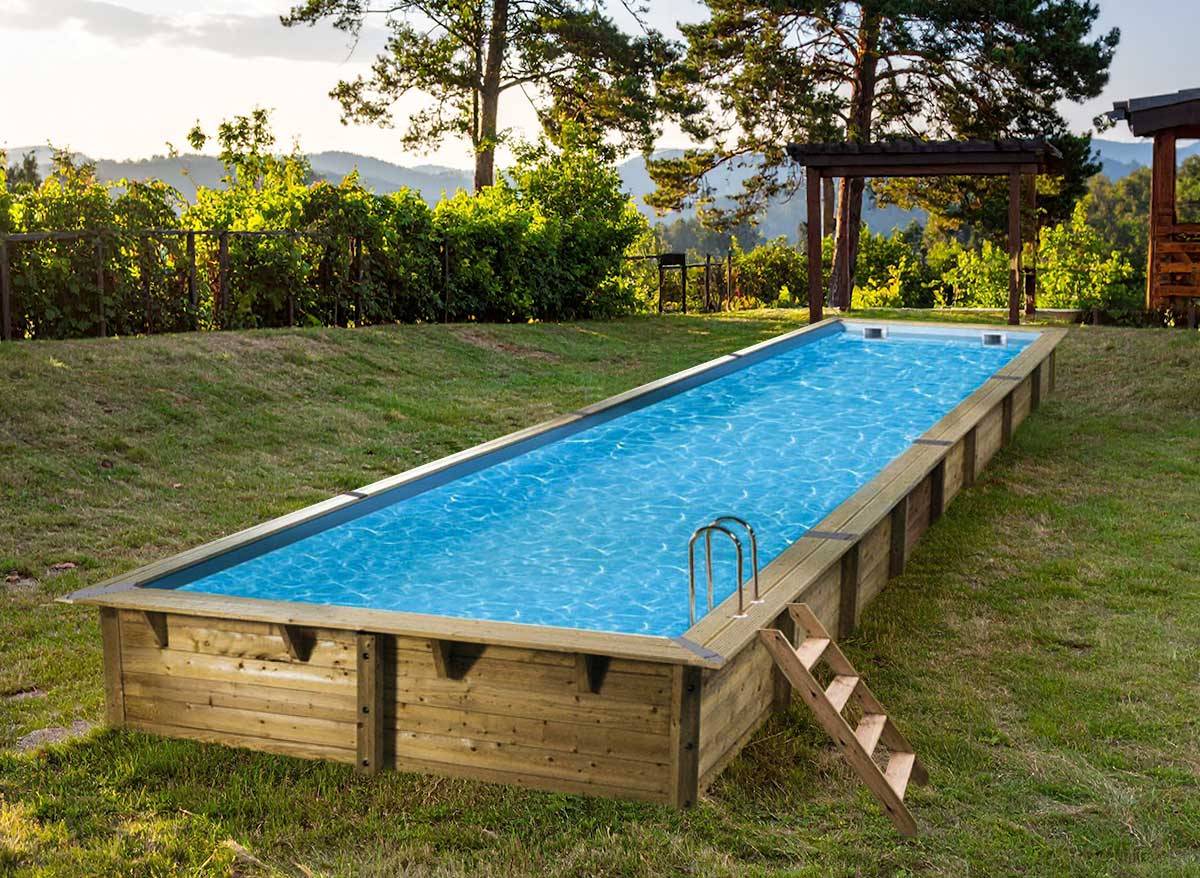Ubbink - Piscine bois Linéa 15,50 x 3,50 x 1,55 m - Liner beige - Ubbink - Imagen 5